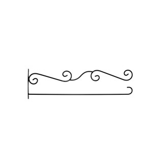 Wrought Iron Scroll Garden Flag Holder Wall Bracket