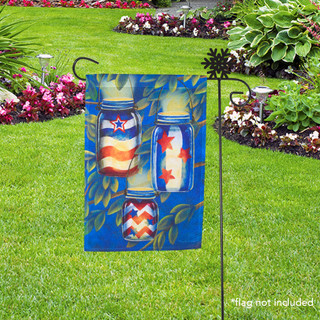 Wrought Iron Snowflake Garden Flag Stand