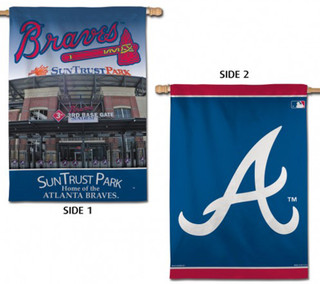 Atlanta Braves 2 Sided MLB Vertical House Flag