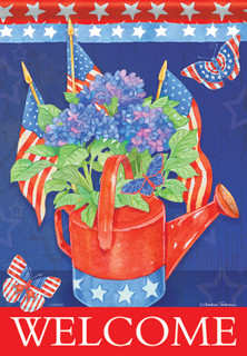 Hydrangeas & Flags House Flag