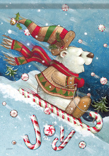 Joy Ride Christmas House Flag