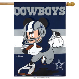 Dallas Cowboys NFL Mickey Mouse Football House Flag