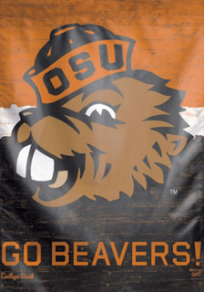Oregon State University Go Beavers House Flag