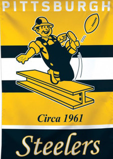 Pittsburgh Steelers Retro Vertical NFL House Flag