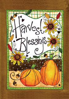 Harvest Blessings Fall Decorative House Flag