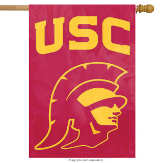University of Southern California USC Trojans Applique House Flag