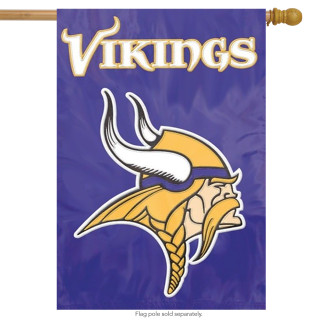Minnesota Vikings Applique Embroidered Banner Flag NFL