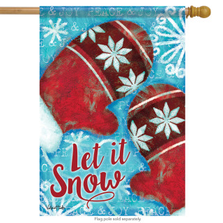 Smitten Mittens Winter House Flag