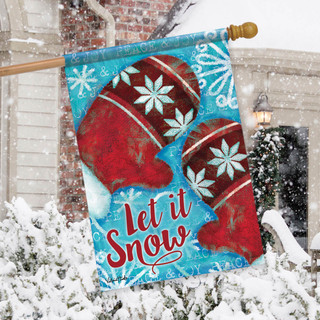 Smitten Mittens Winter House Flag