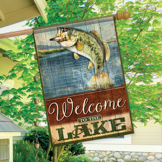Welcome to the Lake House Flag