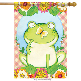 Butterfly Frog Summer House Flag