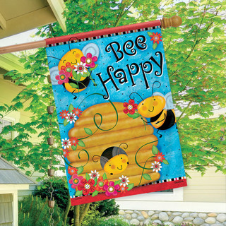 Busy Buzzin' Bee Summer House Flag
