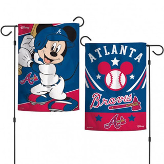 Atlanta Braves Mickey Mouse Garden Flag