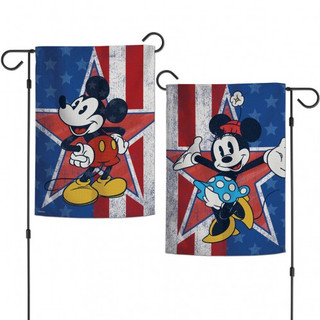 Mickey & Minnie Americana Garden Flag