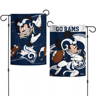 Los Angeles Rams 2-Sided Mickey Mouse NFL Garden Flag