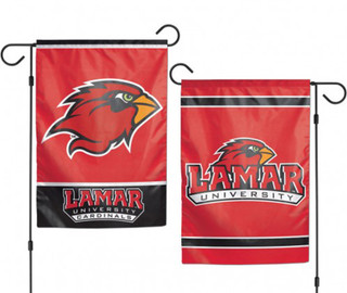Lamar University Cardinals 2 Sided Garden Flag