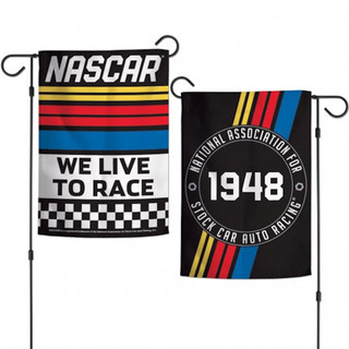 NASCAR We Live To Race Garden Flag
