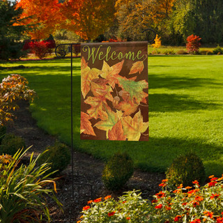 Botanical Leaves Fall Garden Flag