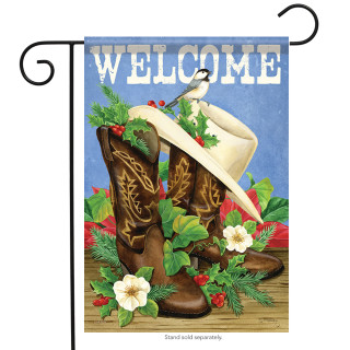 Cowboy Christmas Garden Flag