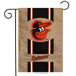 Baltimore Orioles MLB Burlap Garden Flag