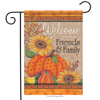 Autumn Blessings Welcome Garden Flag