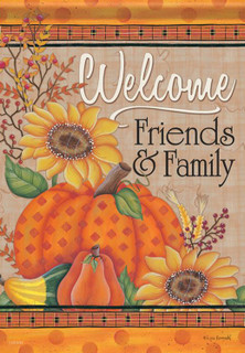 Autumn Blessings Welcome Garden Flag