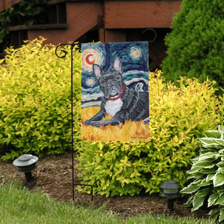 Van Growl French Bulldog Garden Flag
