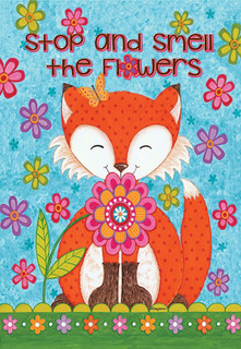 Fox Flower Spring Garden Flag