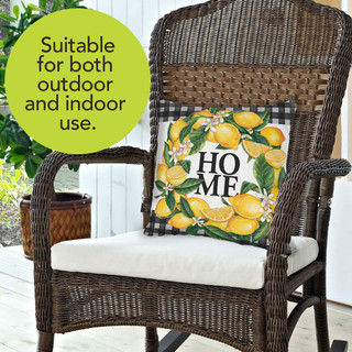 Lemon Wreath Summer Decorative Pillow