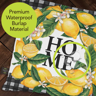 Lemon Wreath Summer Decorative Pillow