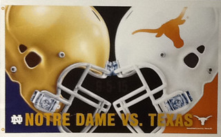 Notre Dame & Texas NCAA House Divided Grommet Flag