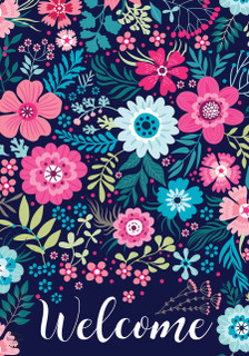 Bright Floral Spring Garden Flag