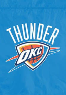 Oklahoma City Thunder Applique NBA Garden Flag