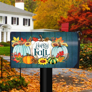Happy Fall Pumpkins Primitive Mailbox Cover