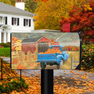 Autumn Bridge Truck Mailbox Cover
