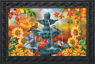 Bath Time Birds Autumn Doormat