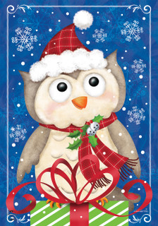 Christmas Owl Garden Flag