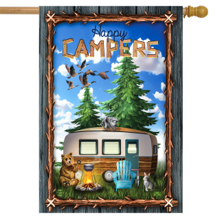 Outdoors Camper Summer House Flag
