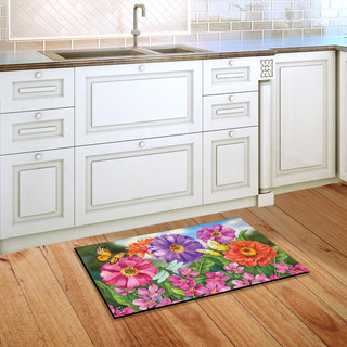 Zinnias In Bloom Spring Doormat - Briarwood Lane