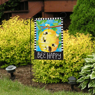 Bee Happy Bees Seasonal Garden Flag
