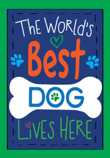 Briarwood Lane colorful dog garden flag with playful design and pawprint, perfect for spring porch decor.