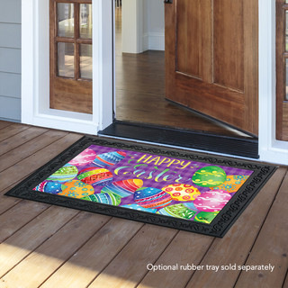 Painted Easter Eggs Holiday Doormat
