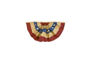 Briarwood Lane large bunting banners with applique stars, patriotic flags, 36" x 18" bunting flags set.