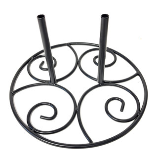 Briarwood Lane small wrought iron garden flag stand base, decorative and colorful metal display holder.