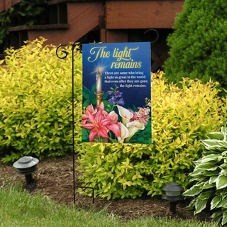 Briarwood Lane small printed decorative garden flag with colorful flowers and candle, perfect for seasonal display.