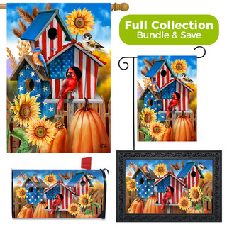 American Fall Birdhouses Design Collection