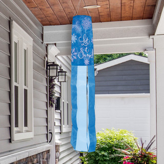 Glistening Snowflakes Winter Windsock