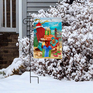 Beachy Christmas Garden Flag