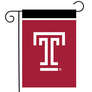 Briarwood Lane Temple University NCAA Licensed Garden Flag, maroon with white TC logo.