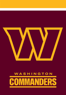 Briarwood Lane Washington Commanders NFL house flag, maroon and gold decorative banner, official licensed sports.